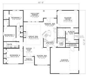 Floorplan 1 for House Plan #110-00711