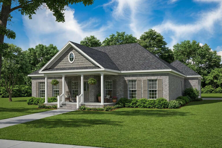House Plan House Plan #5776 Angled Front Elevation