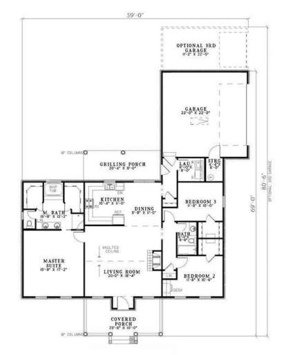 Floorplan 1 for House Plan #110-00712
