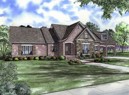 French Country House Plan #110-00715 Elevation Photo
