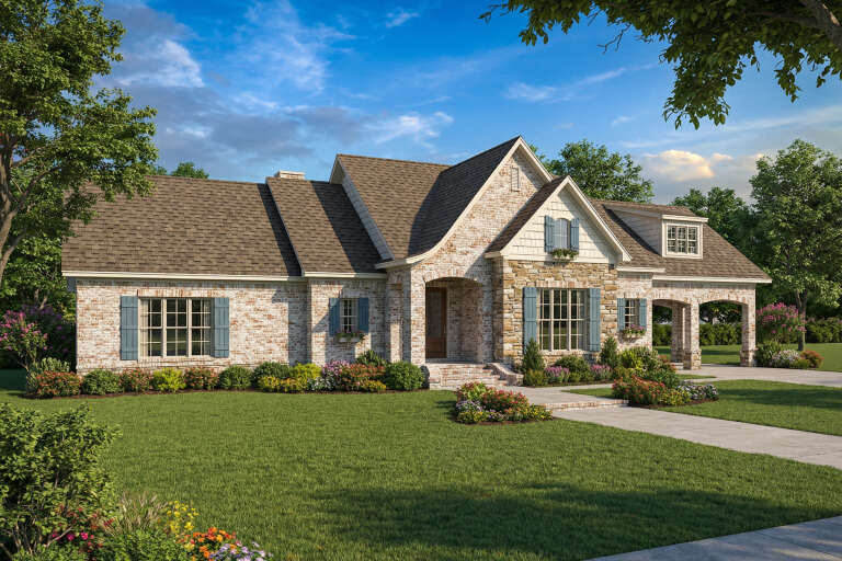 House Plan House Plan #5779 Angled Front Elevation