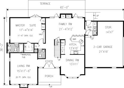 Floorplan 1 for House Plan #033-00114