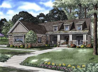 3 Bed, 3 Bath, 2129 Square Foot House Plan - #110-00716