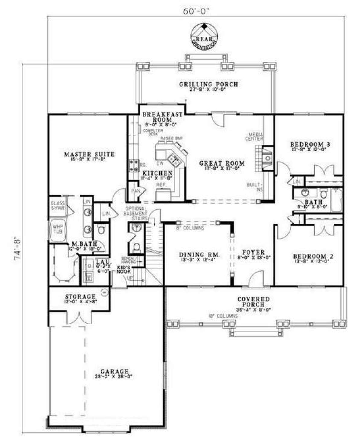 Floorplan 1 for House Plan #110-00716