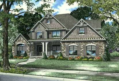 Traditional House Plan #110-00718 Elevation Photo