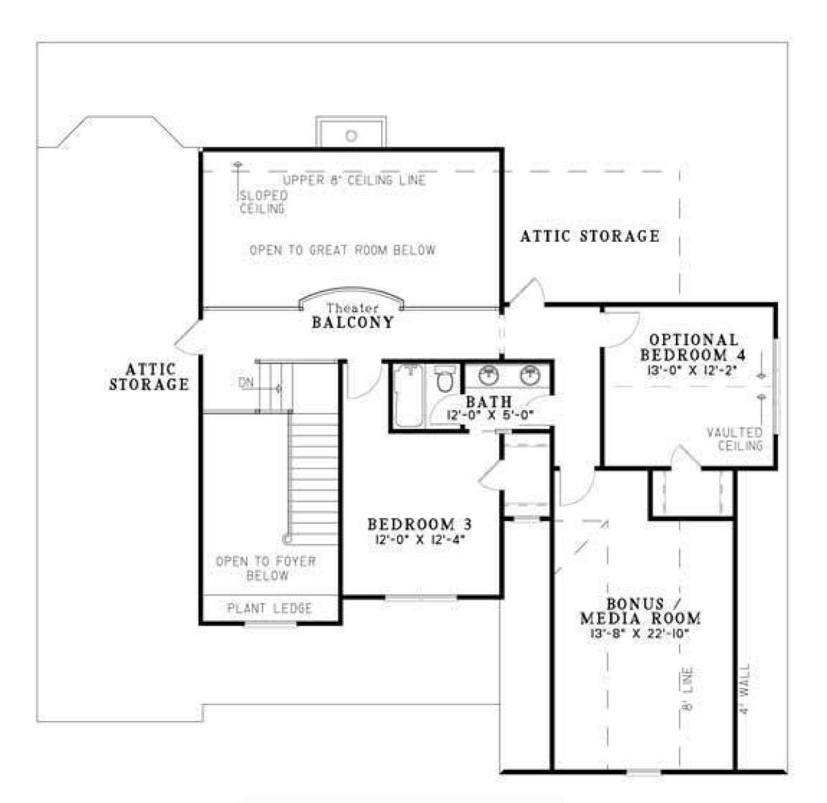 Floorplan 2 for House Plan #110-00718
