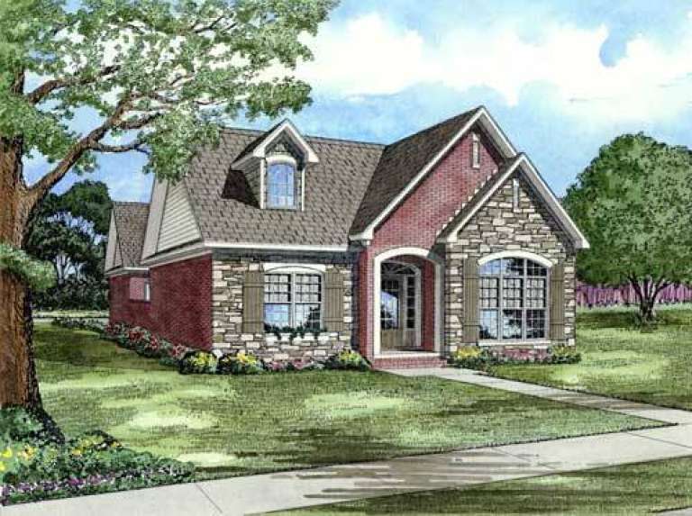 Narrow Lot House Plan #110-00721 Elevation Photo