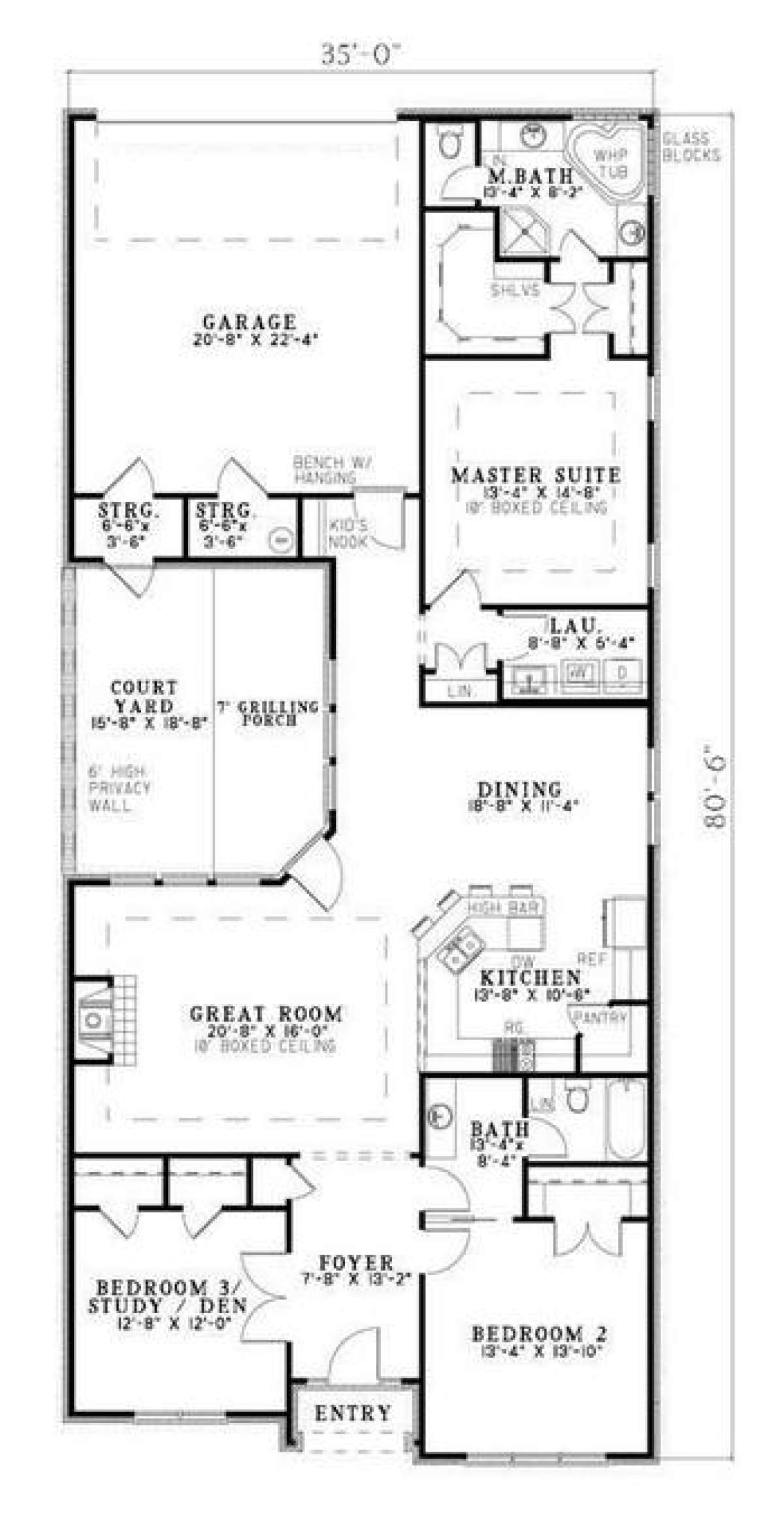 Floorplan 1 for House Plan #110-00722