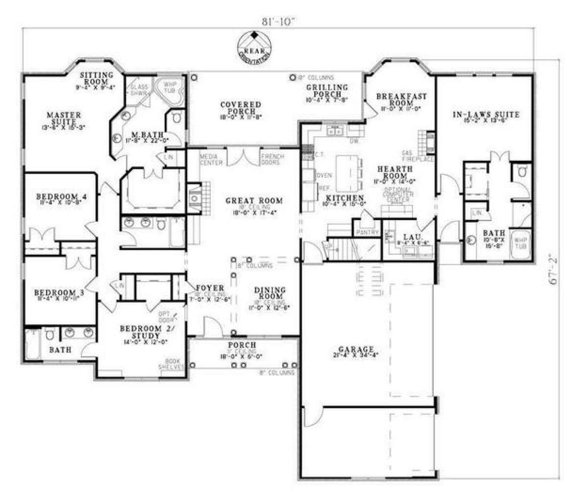 Floorplan 1 for House Plan #110-00723