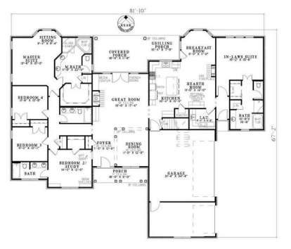 Floorplan 1 for House Plan #110-00723