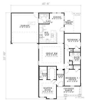 Floorplan 1 for House Plan #110-00724