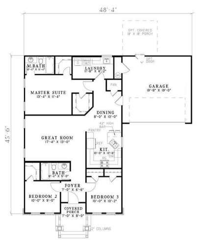 Floorplan1 for House Plan #110-00725