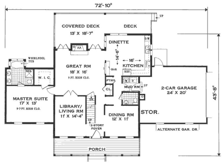 House Plan House Plan #579 Drawing 1