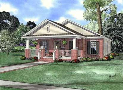 3 Bed, 2 Bath, 1256 Square Foot House Plan - #110-00726