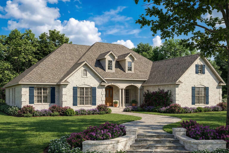 House Plan House Plan #5794 Angled Front Elevation