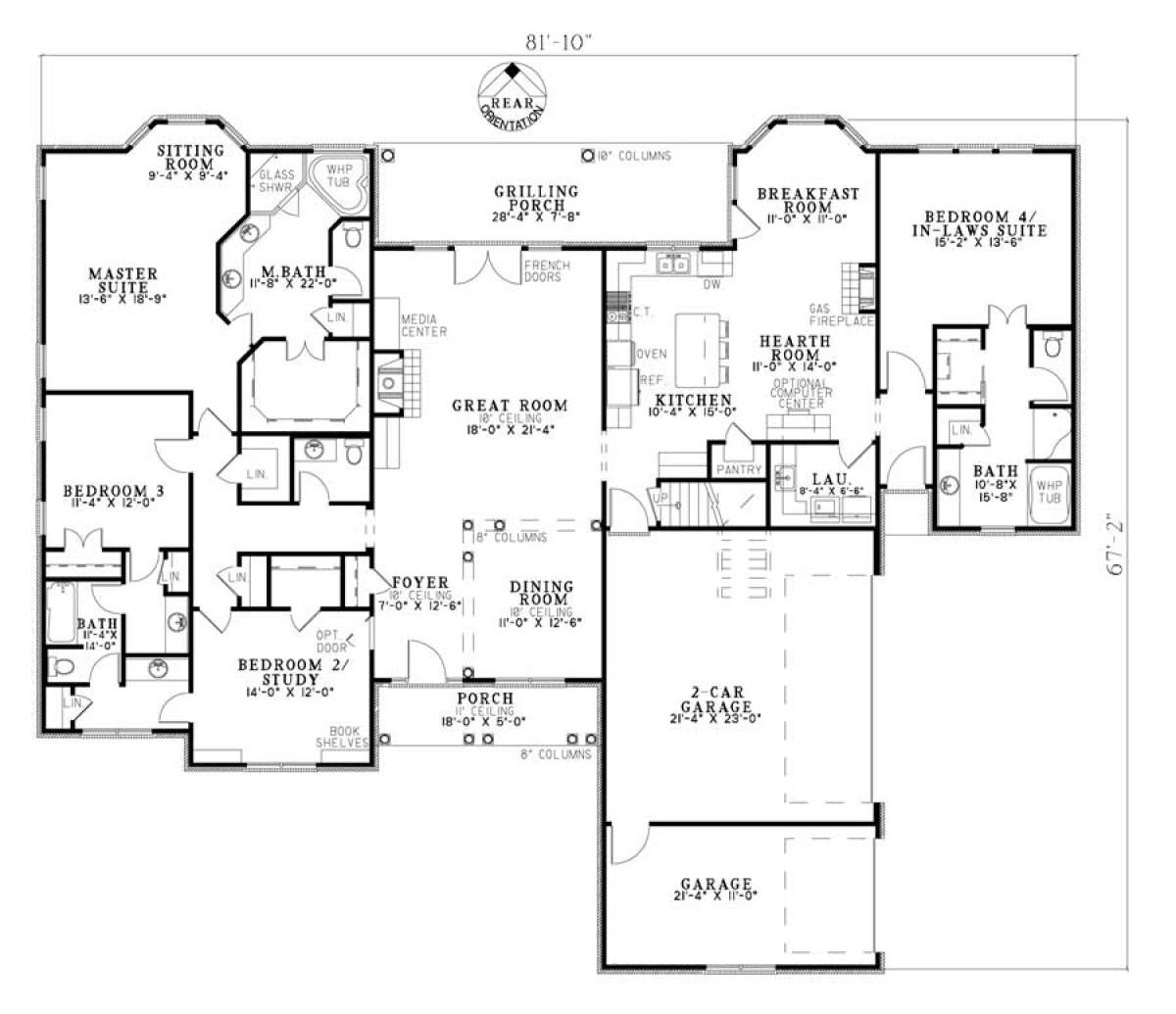 Floorplan 1 for House Plan #110-00730