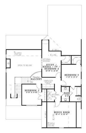 Floorplan 2 for House Plan #110-00732