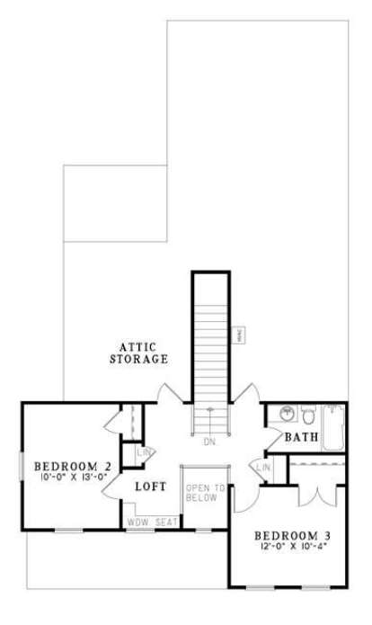 Second Floor for House Plan #110-00734