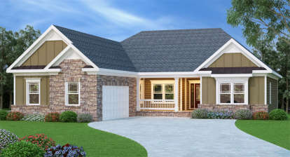 Craftsman House Plan #009-00041 Elevation Photo