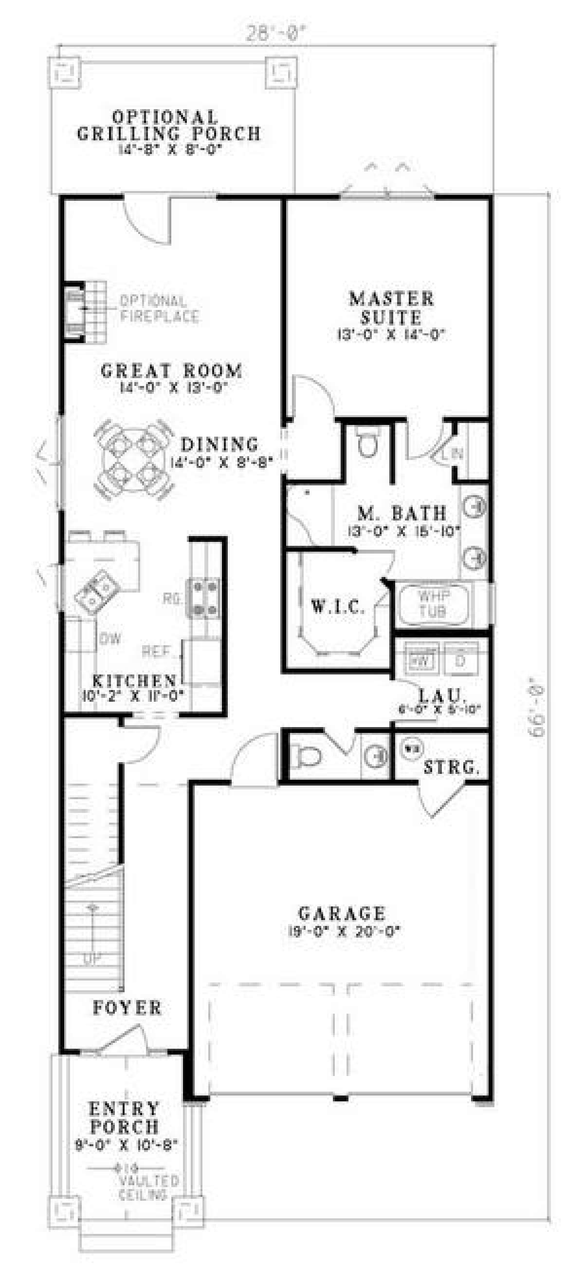 Floorplan 1 for House Plan #110-00737