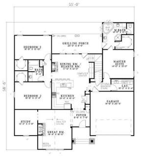Floorplan 1 for House Plan #110-00741