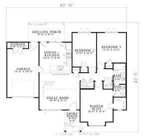 Floorplan 1 for House Plan #110-00743