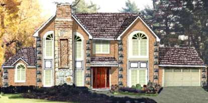 5 Bed, 3 Bath, 2411 Square Foot House Plan - #033-00117