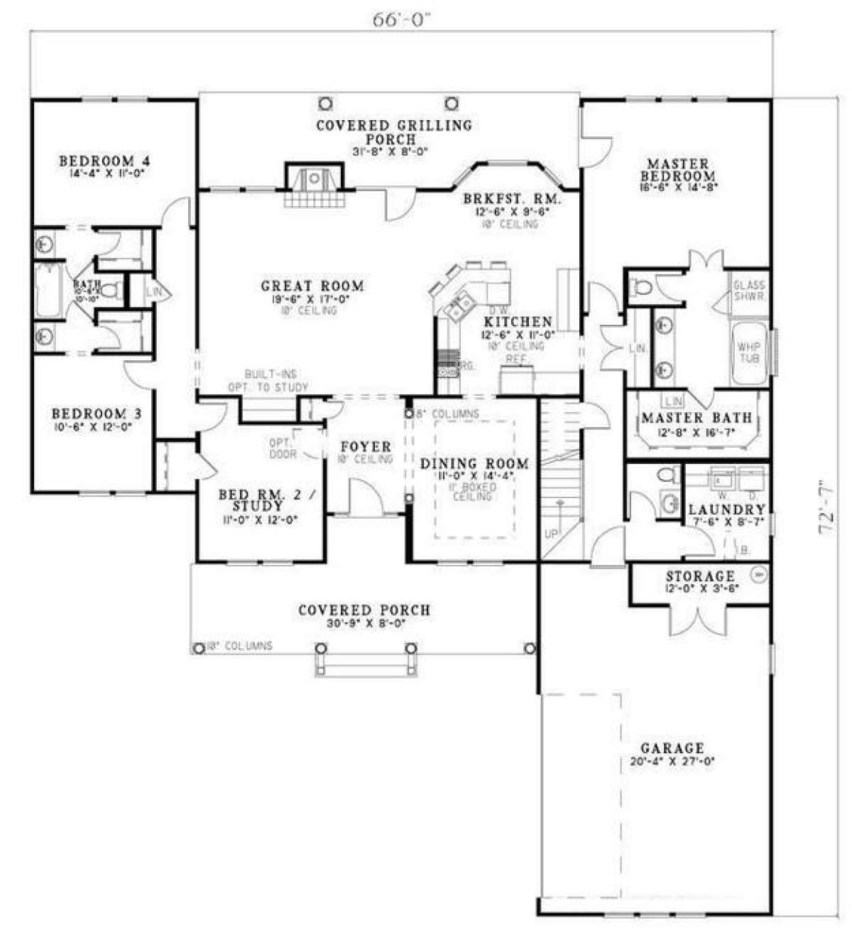 Floorplan 1 for House Plan #110-00749