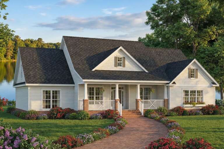 House Plan House Plan #5816 Angled Front Elevation