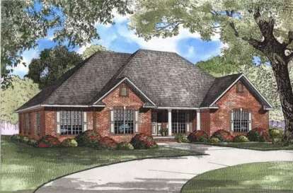 4 Bed, 3 Bath, 2405 Square Foot House Plan - #110-00753