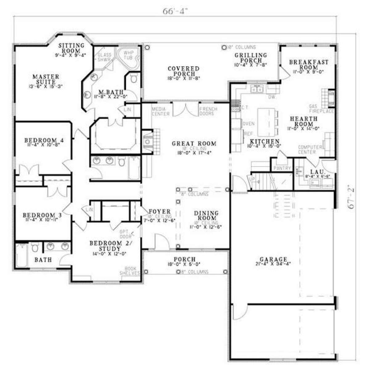 Floorplan 1 for House Plan #110-00753