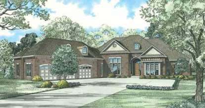 Luxury House Plan #110-00755 Elevation Photo