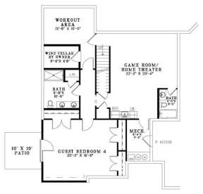 Floorplan 2 for House Plan #110-00756