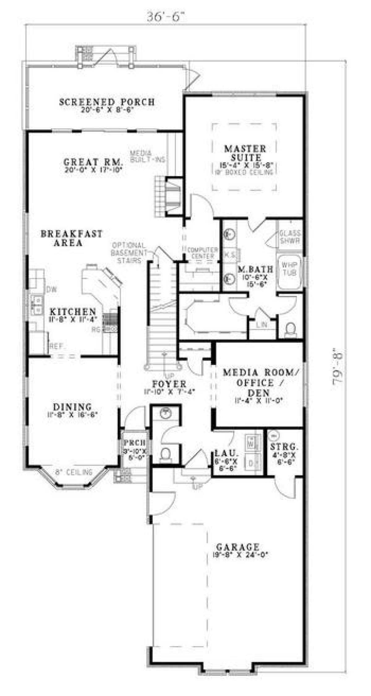 Floorplan 1 for House Plan #110-00757