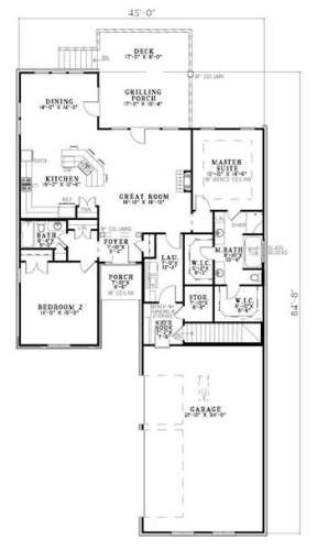 Floorplan 1 for House Plan #110-00758
