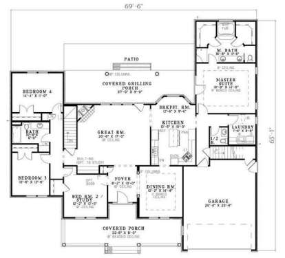 Floorplan 1 for House Plan #110-00759