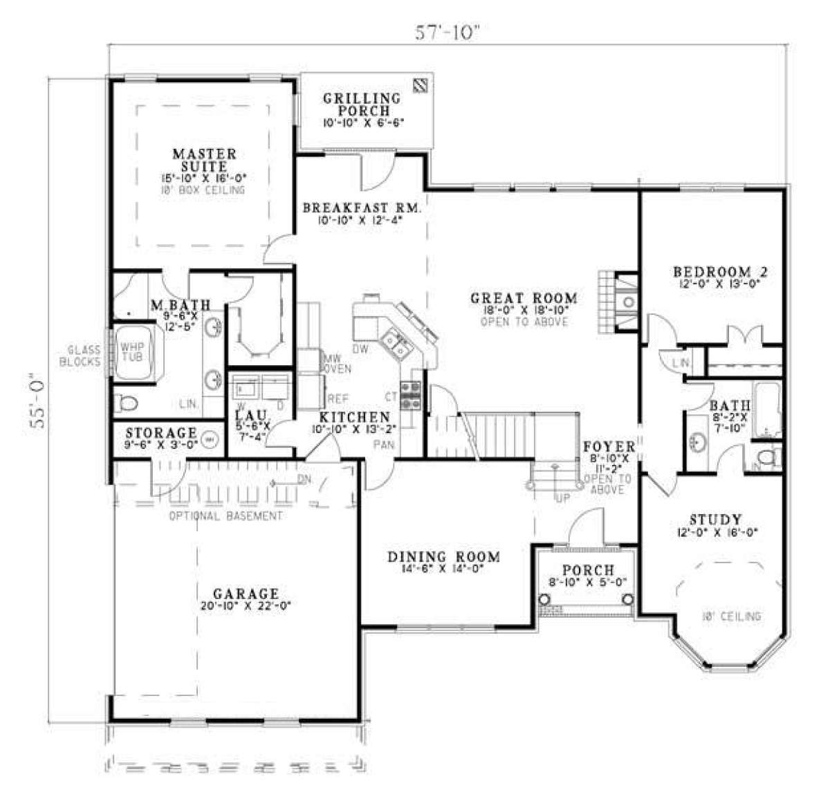 Floorplan 1 for House Plan #110-00760