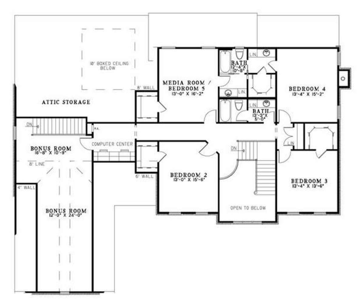 Floorplan 2 for House Plan #110-00761