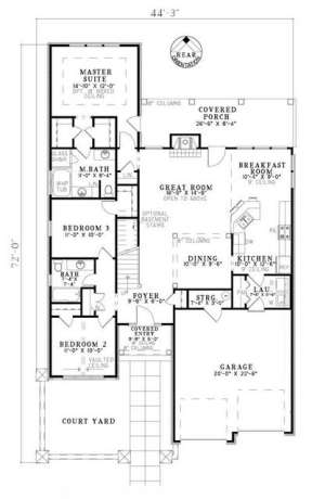 Floorplan 1 for House Plan #110-00769