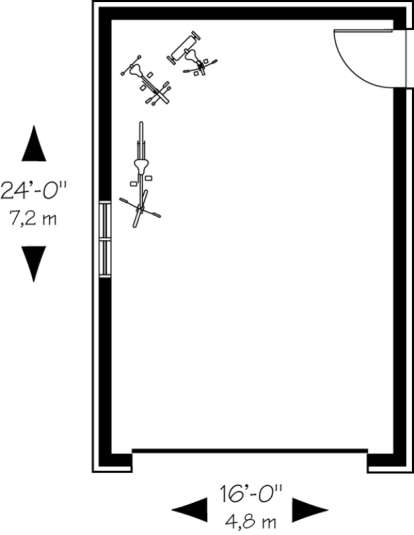 Garage Floor for House Plan #034-00153