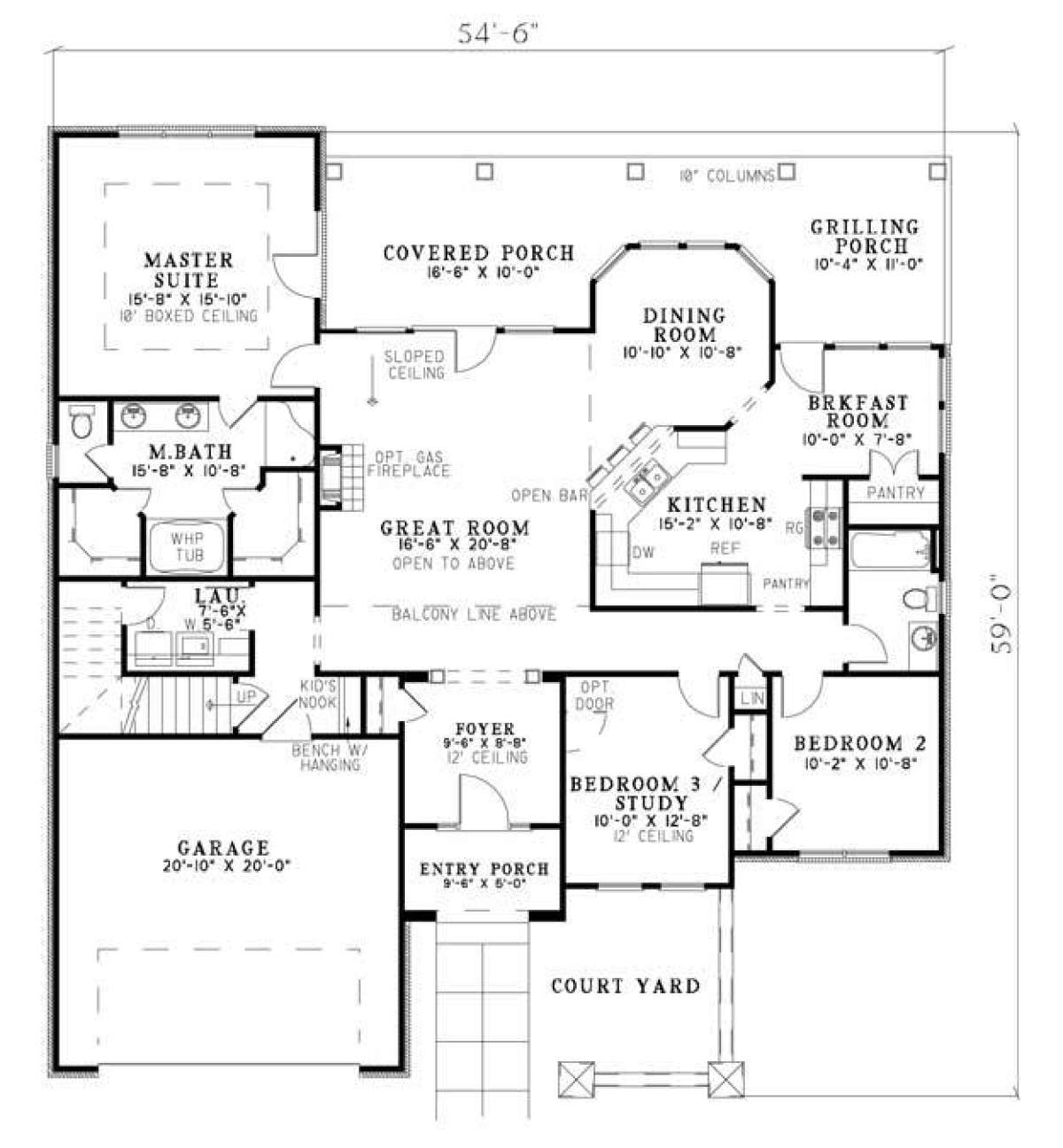 Floorplan 1 for House Plan #110-00779