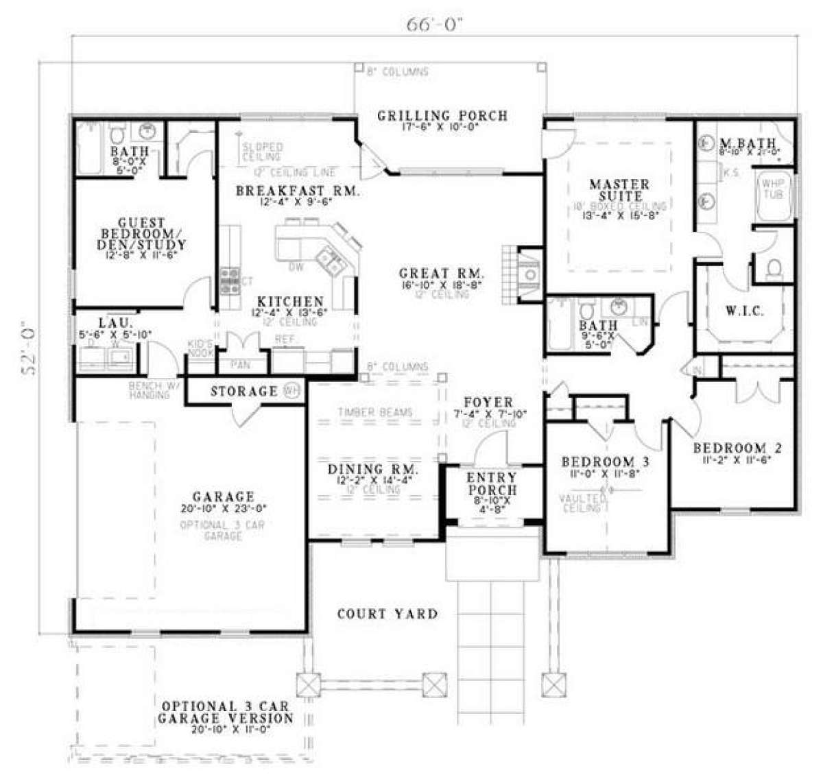 Floorplan 1 for House Plan #110-00780