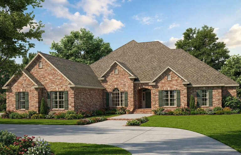 House Plan House Plan #5845 Angled Front Elevation
