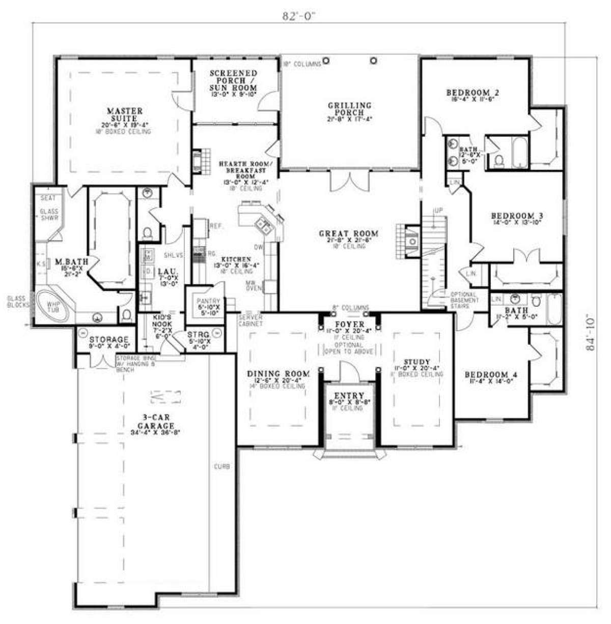 Floorplan 1 for House Plan #110-00781