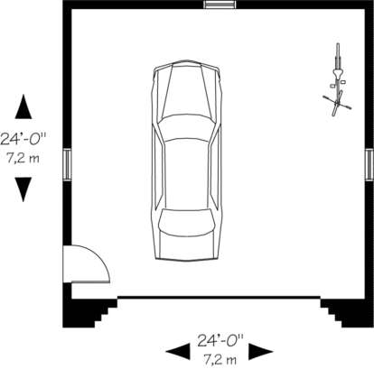 Garage Floor for House Plan #034-00155