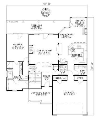 Floorplan 1 for House Plan #110-00803