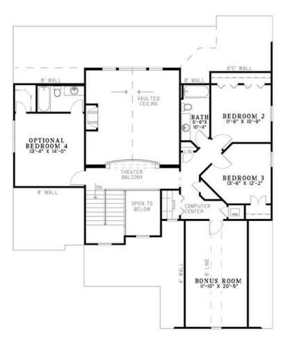 Floorplan 2 for House Plan #110-00803