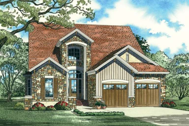 French Country House Plan #110-00804 Elevation Photo