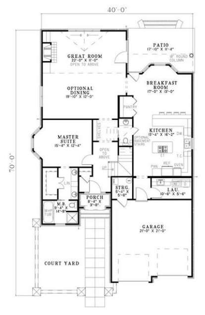 Floorplan 1 for House Plan #110-00804