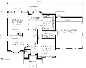 Floorplan 1 for House Plan #033-00118